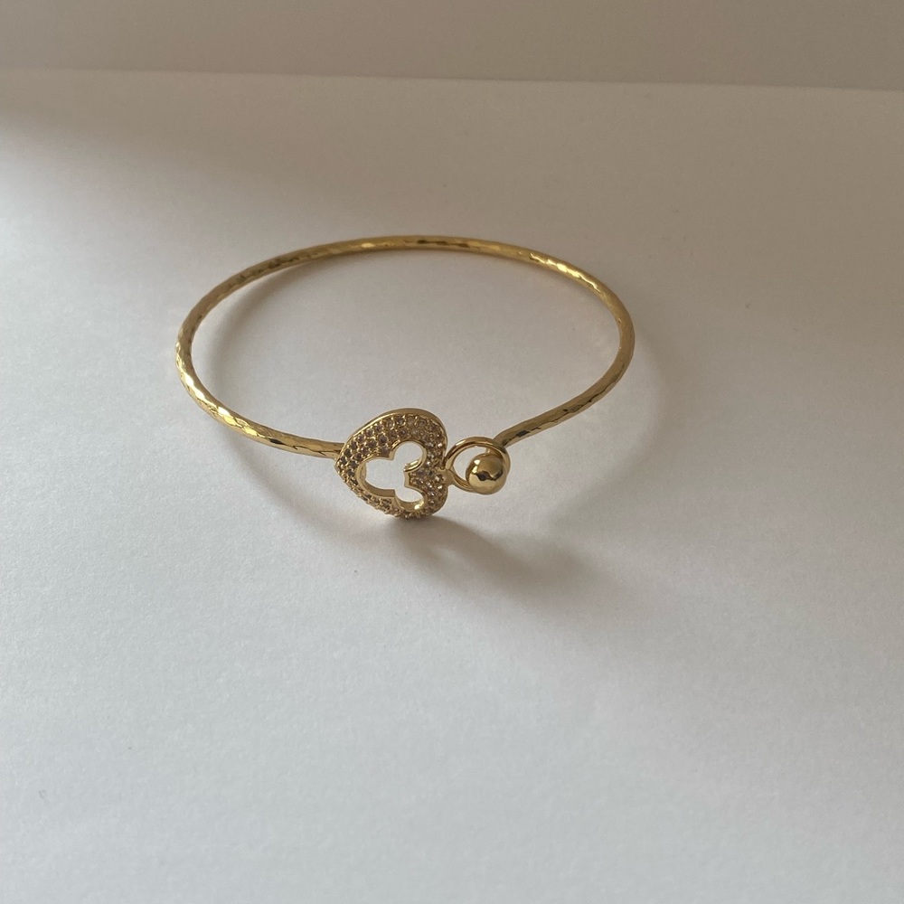 Yellow Gold Plated Mickey Mouse Bangle